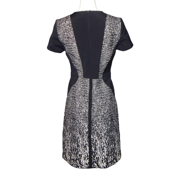 M&S Speziale Per Una Black White Mix Short Sleeve Lined Dress size 10 UK, 6 US - Picture 3 of 6